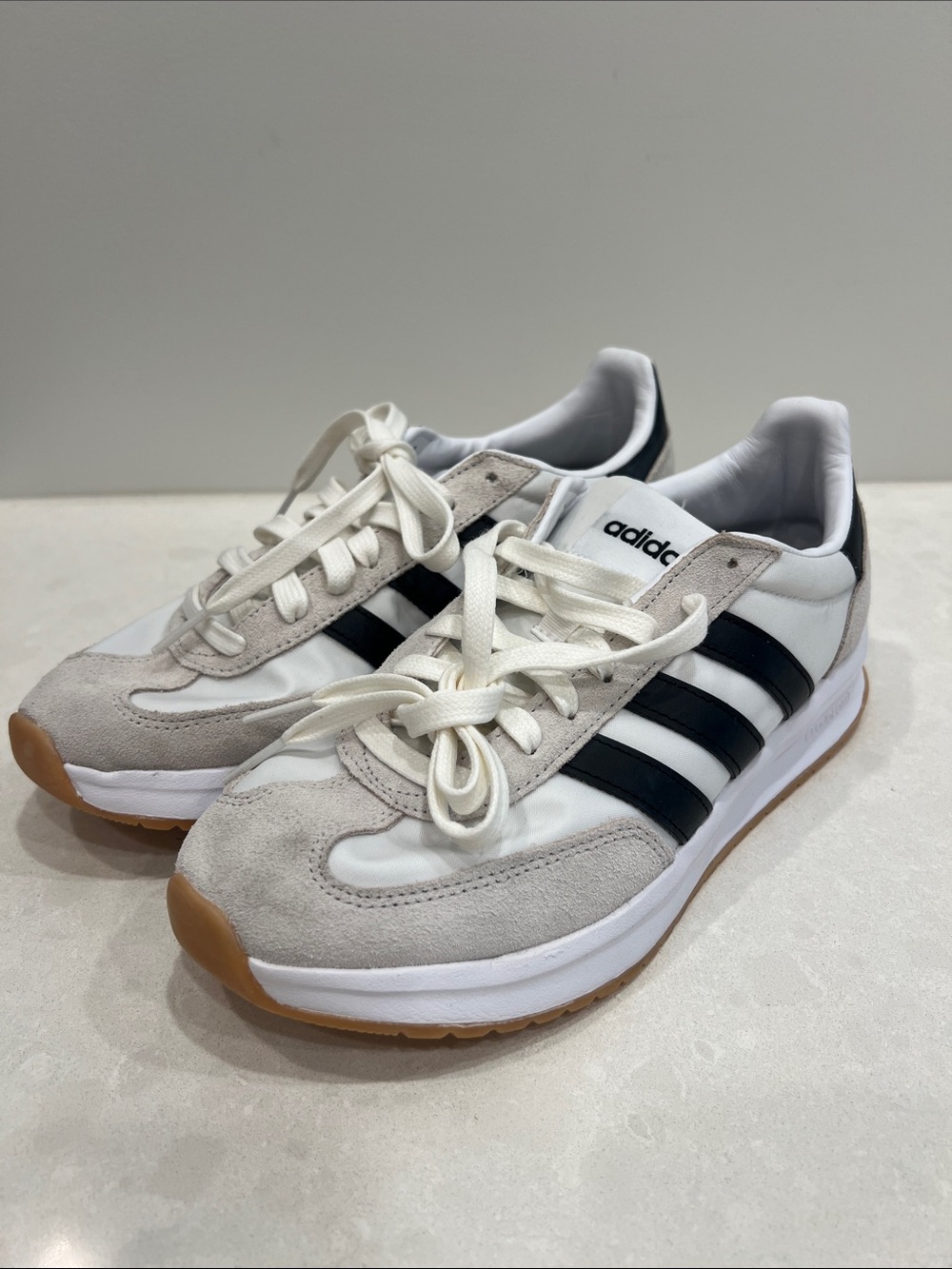 adidas Sneakers in White, Black, and Gum